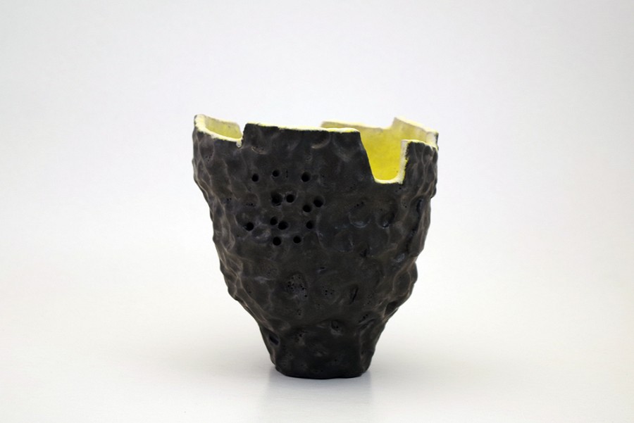 Black Yellow Vase 1