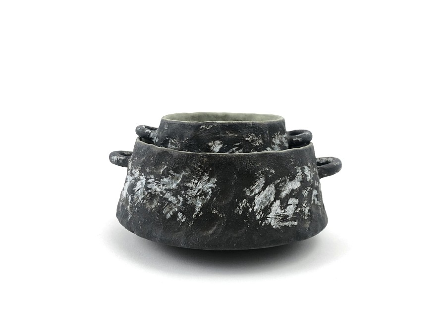 Μαύρα δοχεία, διπλό σετ μικρό Νο2